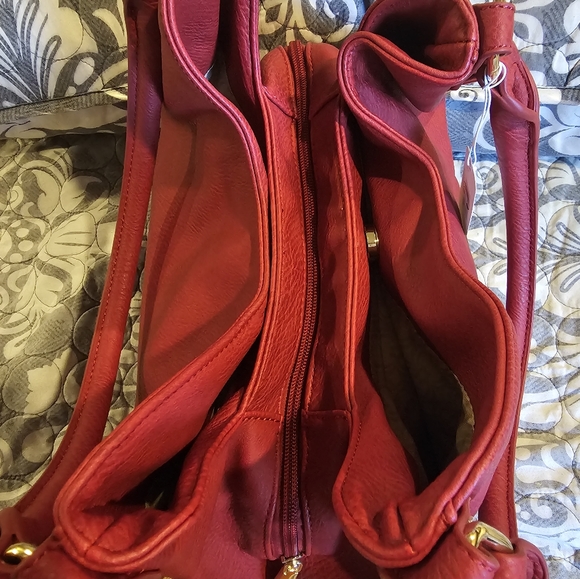 Charming Charlie's Red Hobo Bag - Picture 2 of 5